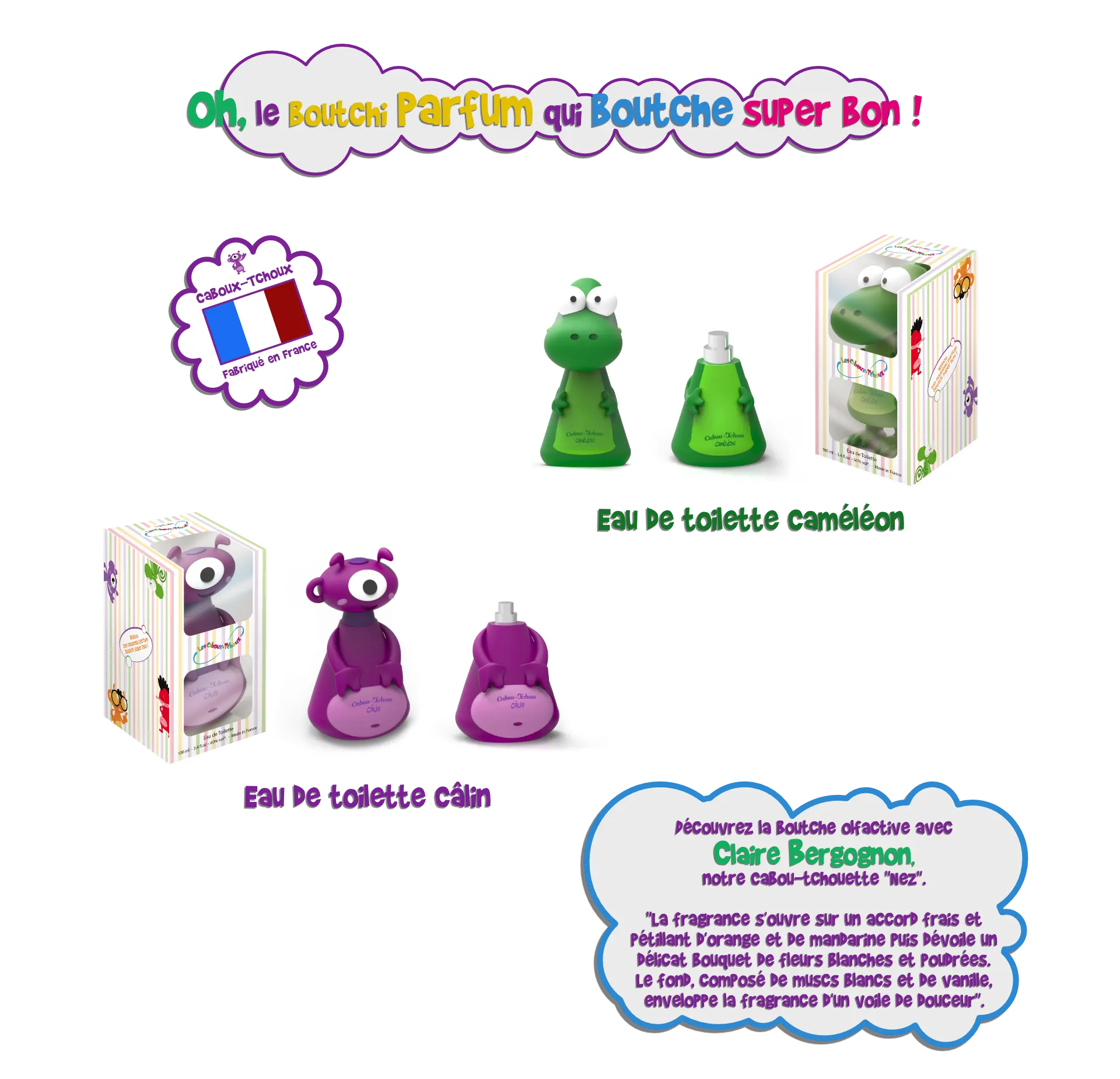 LES CABOUX-TCHOUX sont heureux d'offrir aux lecteurs et lectrices de BAULOISE. une remise de 5 euros sur leur parfum, dans la limite de deux utilisations par personne et jusqu'au 1 septembre 2016, grâce au code "bauloise", valable sur l'eshop ou en boutique.
